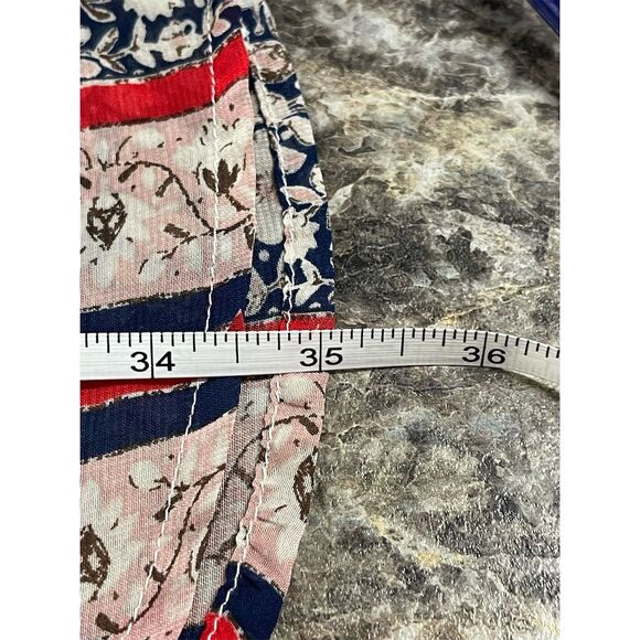 Maurices Women's Floral sheet Kimono red white blue  Size 0 one size - Picture 3 of 9